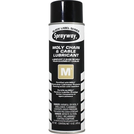 Sprayway M1 Moly Chain & Cable Lubricant, 12PK SW291